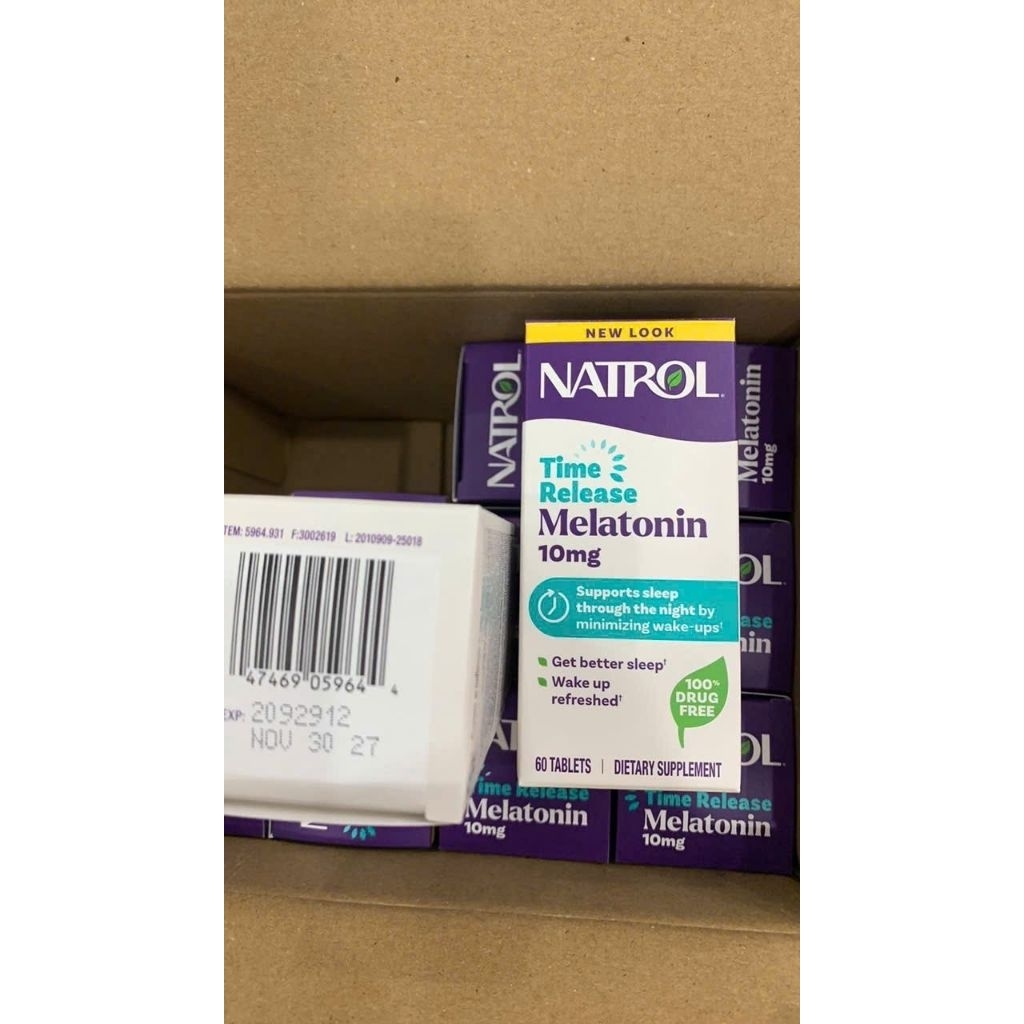 Viên uống giúp ngủ ngon Natrol Melatonin 10mg 60 viên
