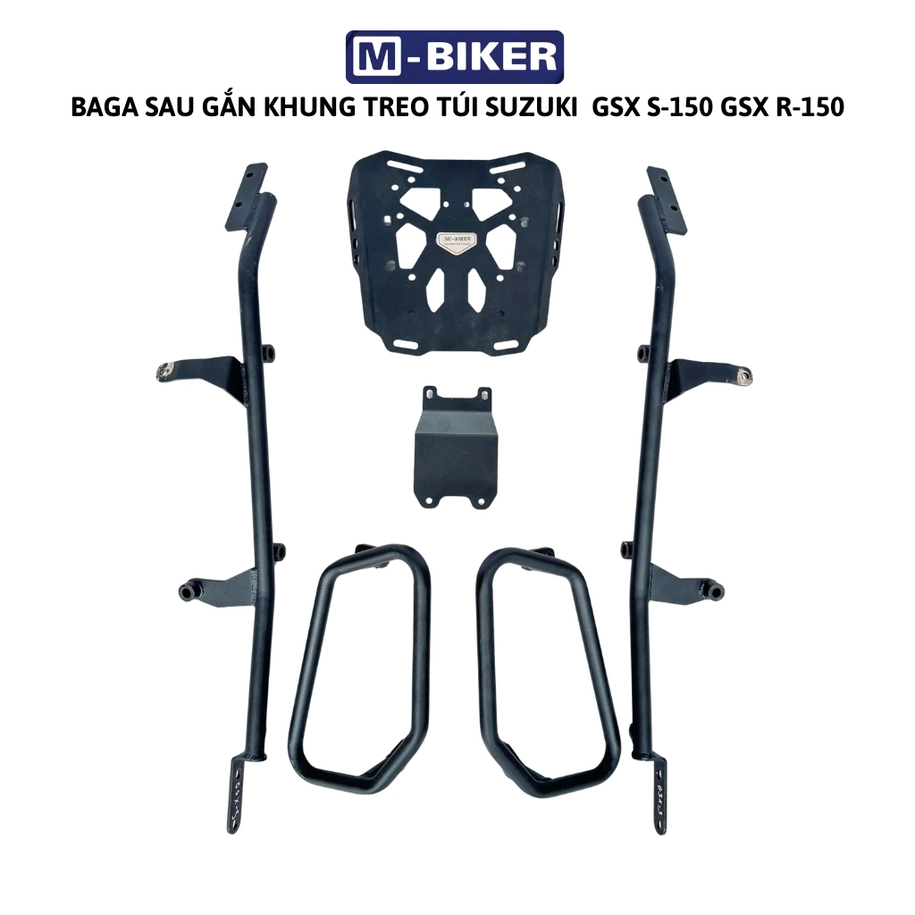 Baga khung túi gsx s150,khung treo túi gsx s150,baga túi hông gsx s150 chất liệu thép,sơn tĩnh điện.