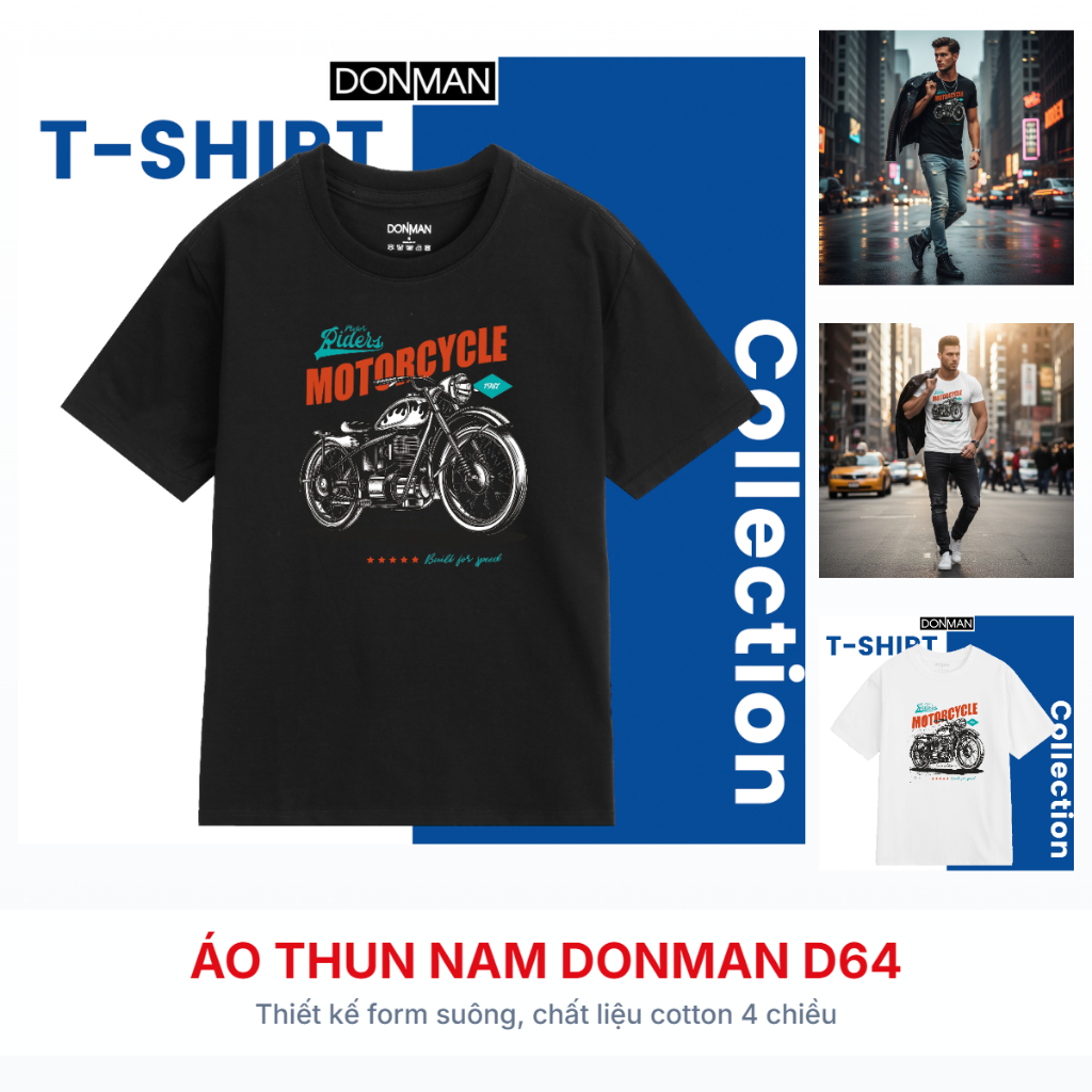 Áo Thun Nam DONMAN Sự Lựa Chọn Hoàn Hảo Với Áo Thun In Hình Đẹp - D64