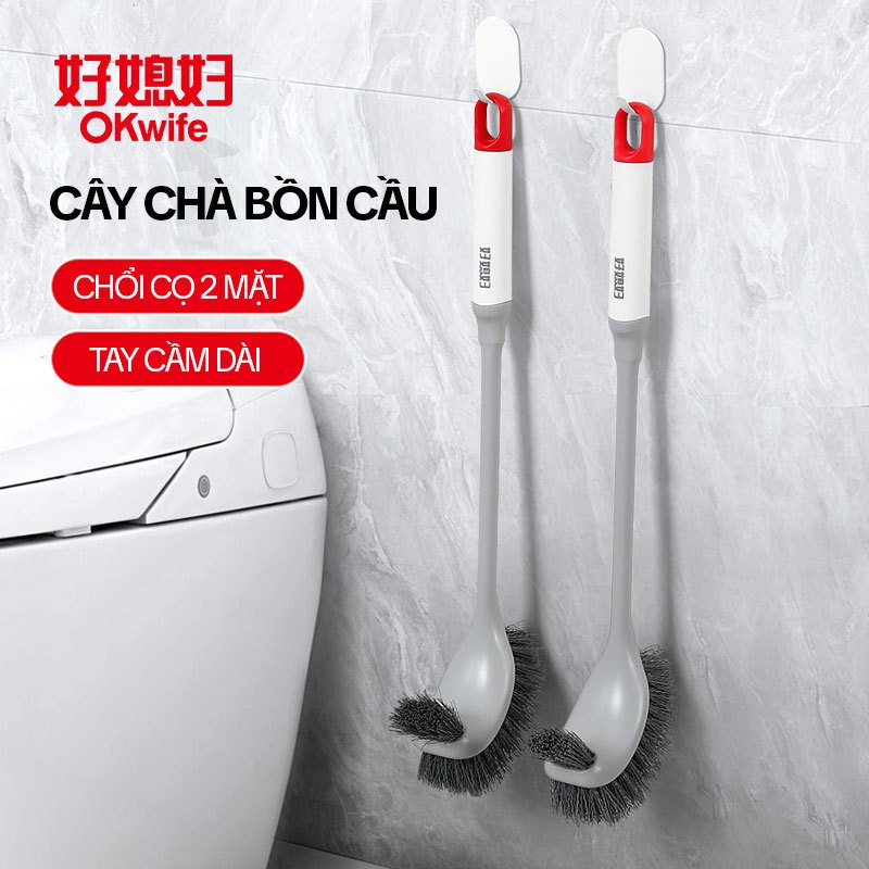 Cây Chà Bồn Cầu OKwife AGW-5746, Chổi Cọ Bồn Cầu, Cọ Bồn Cầu Nhà Vệ Sinh
