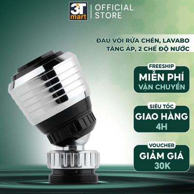 Đầu vòi rửa bát chén tăng áp điều hướng 360 độ với 2 chế độ nước Cmon DV-01