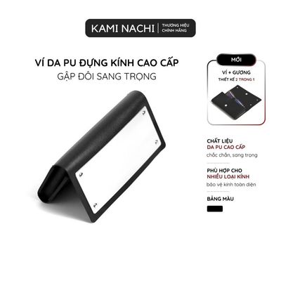 Ví da đựng mắt kính thiết kế gương gặp đôi sang trọng KAMI NACHI