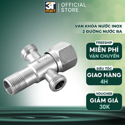 Van khóa T giảm áp lực nước 2 đầu ra C'mon VK-02_T