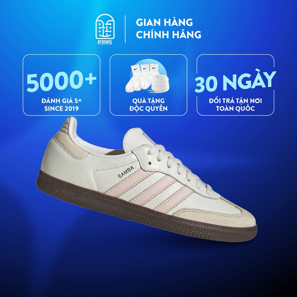 Giày adidas samba hồng chính hãng, samba adidas og real fullbox, đổi trả 30 ngày Present Original Sn