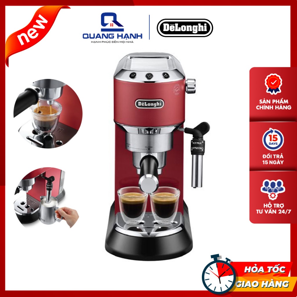 [Hàng chính hãng Máy pha cà phê Delonghi EC685 EC685.R màu đỏ