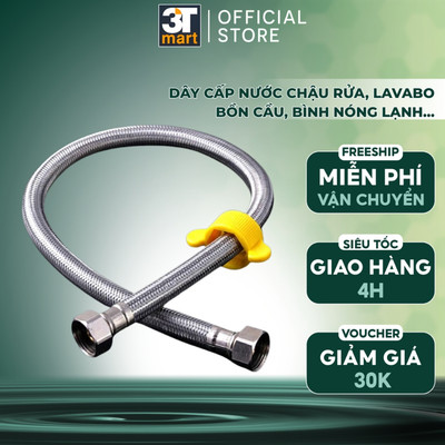 Dây cấp nước chậu rửa, bình nóng lạnh, lavabo, bồn cầu inox C'mon CN-02