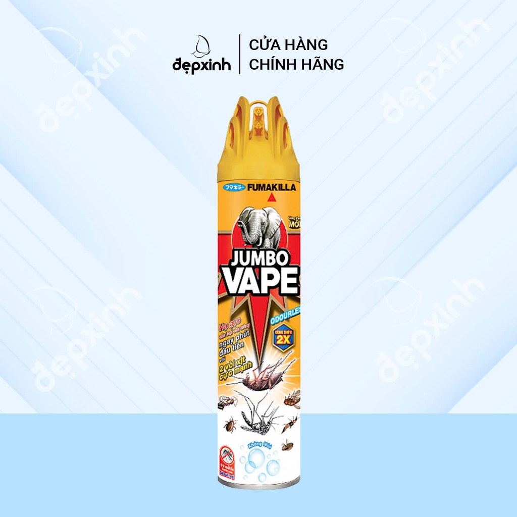 Bình xịt côn trùng Jumbo Vape Odour Less Không Mùi 600ml