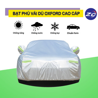  Bạt phủ ô tô xe hơi vải dù oxford cao cấp 3 lớp tráng bạc bền đẹp chống nắng mưa,bạc trùm chùm kín bảo vệ xe oto4,5,7chỗ 