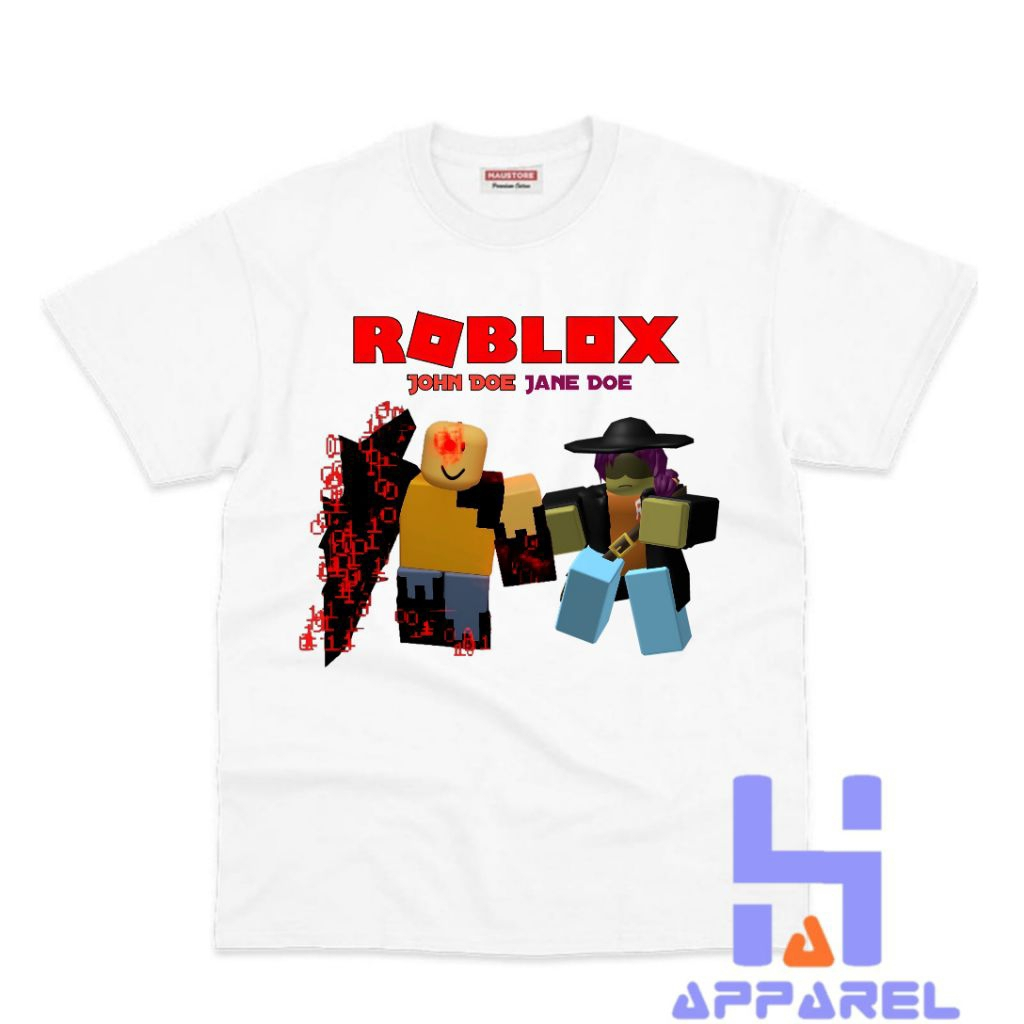 Áo thun trẻ em In Hình JOHN DOE X JANE DOE FORSAKEN ROBLOX, Áo thun cho bé Chất thun poly thái mềm m