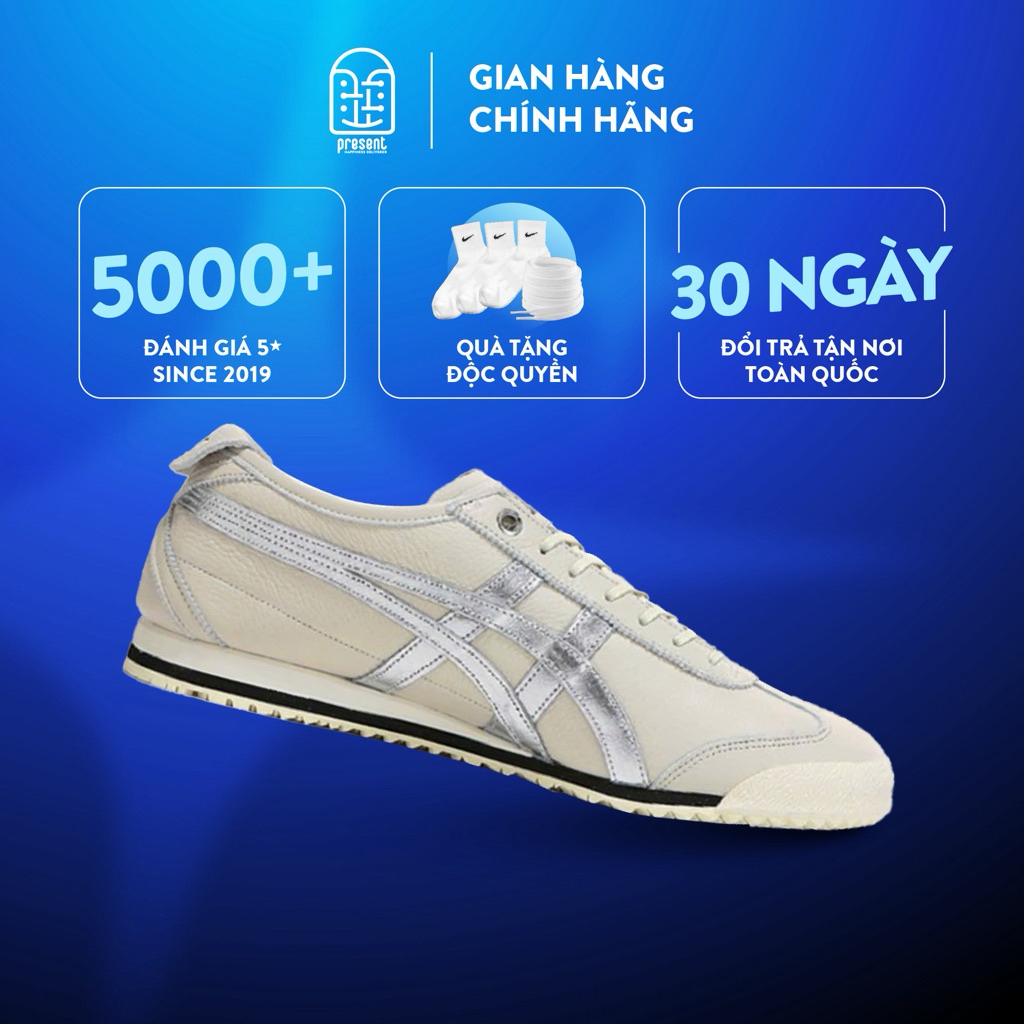 Giày Onitsuka Tiger Mexico 66 SD ‘Silver’ chính hãng, Onitsuka Tiger real fullbox Present Original S