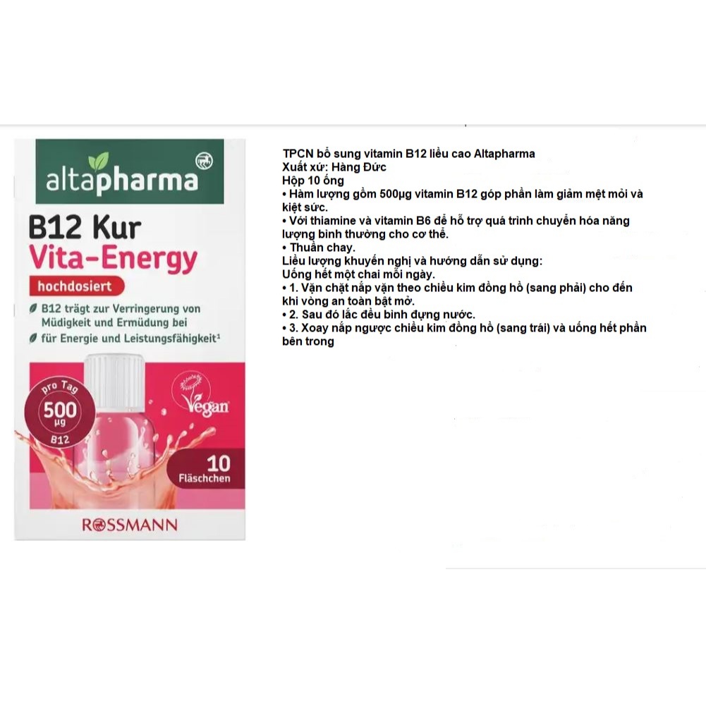 Hàng Đức, Altapharma B12 Kur Vita Energy.