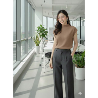 Áo len nữ Hàn Quốc tay hến cổ 2 cm, chất len mềm mịn mặc thích