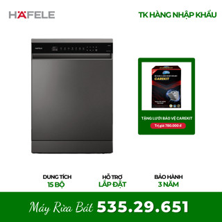 [BH 3 NĂM + TẶNG LƯỚI CAREKIT BẢO VỆ MÁY] Máy Rửa Chén HDW-F6031G Hafele 535.29.651 15 Bộ