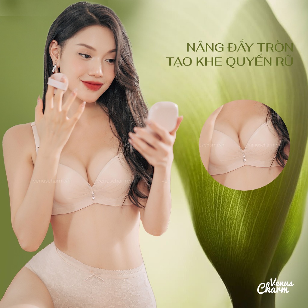 Áo lót có gọng nâng đẩy tạo khe quyến rũ đệm dày 4cm Venus Charm 5026 | BigBuy360 - bigbuy360.vn