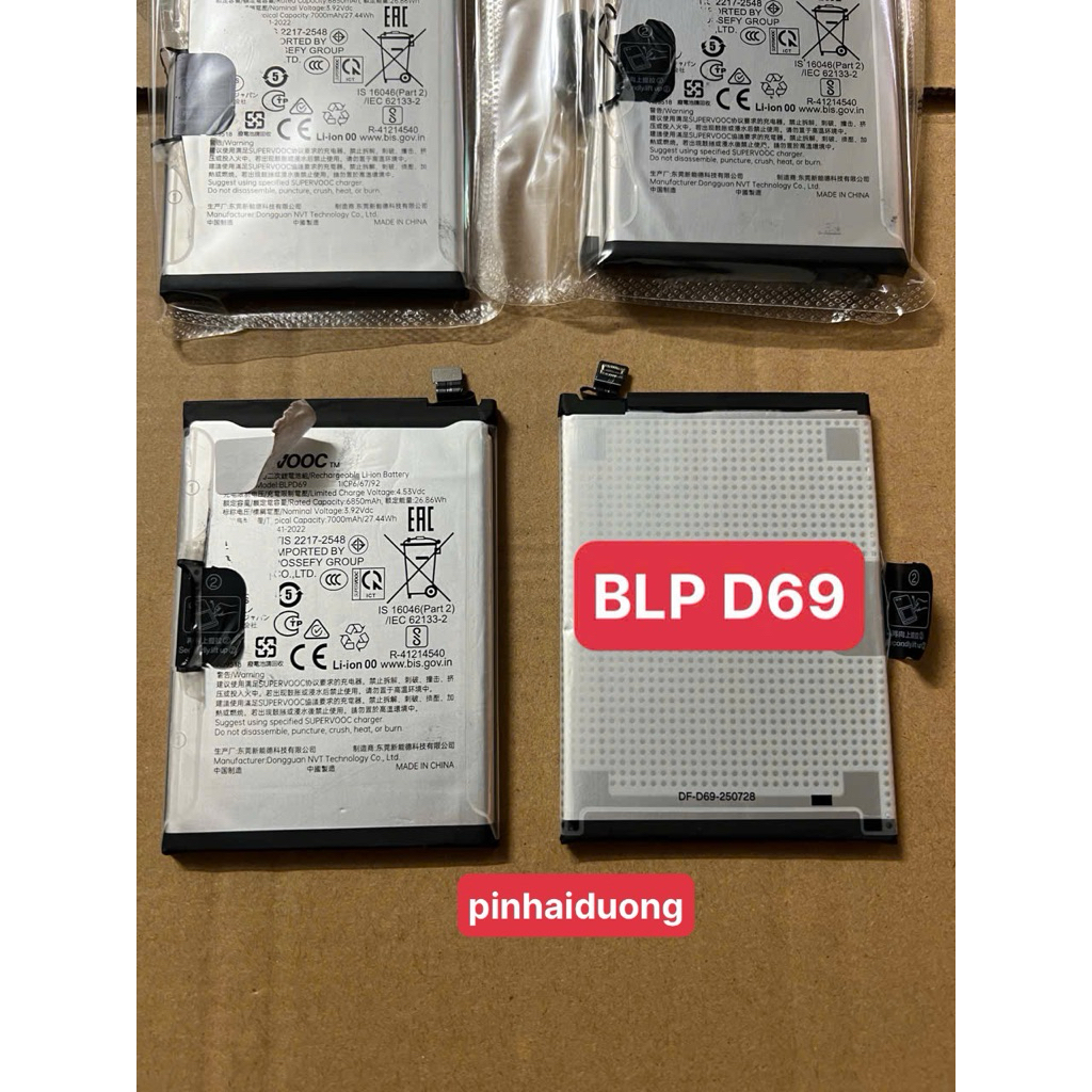 pin oppo/realme BLP D69(supervooc) zin hãng