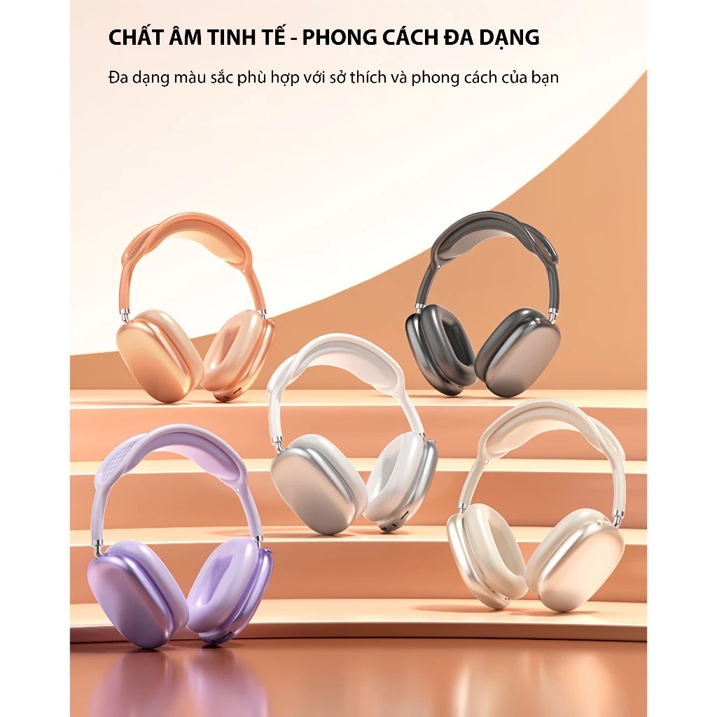 Tai Nghe Chụp Tai Không Dây W65 Airmax Chụp Tai, Tai Nghe Bluetooth Ổn Định, Đeo Êm, 2 Kiểu Kết Nối | BigBuy360 - bigbuy360.vn