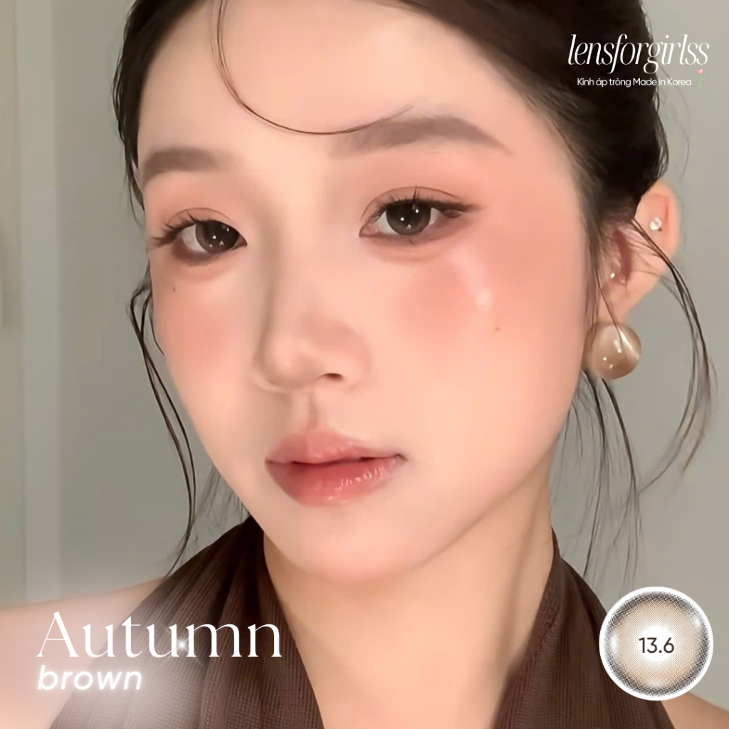 Lens nâu | Kính áp tròng GIÃN TRÒNG AUTUMN BROWN chính hãng ANEYES Korea | DIA 14.5 | Lens cận | LENSFORGIRLSS | BigBuy360 - bigbuy360.vn