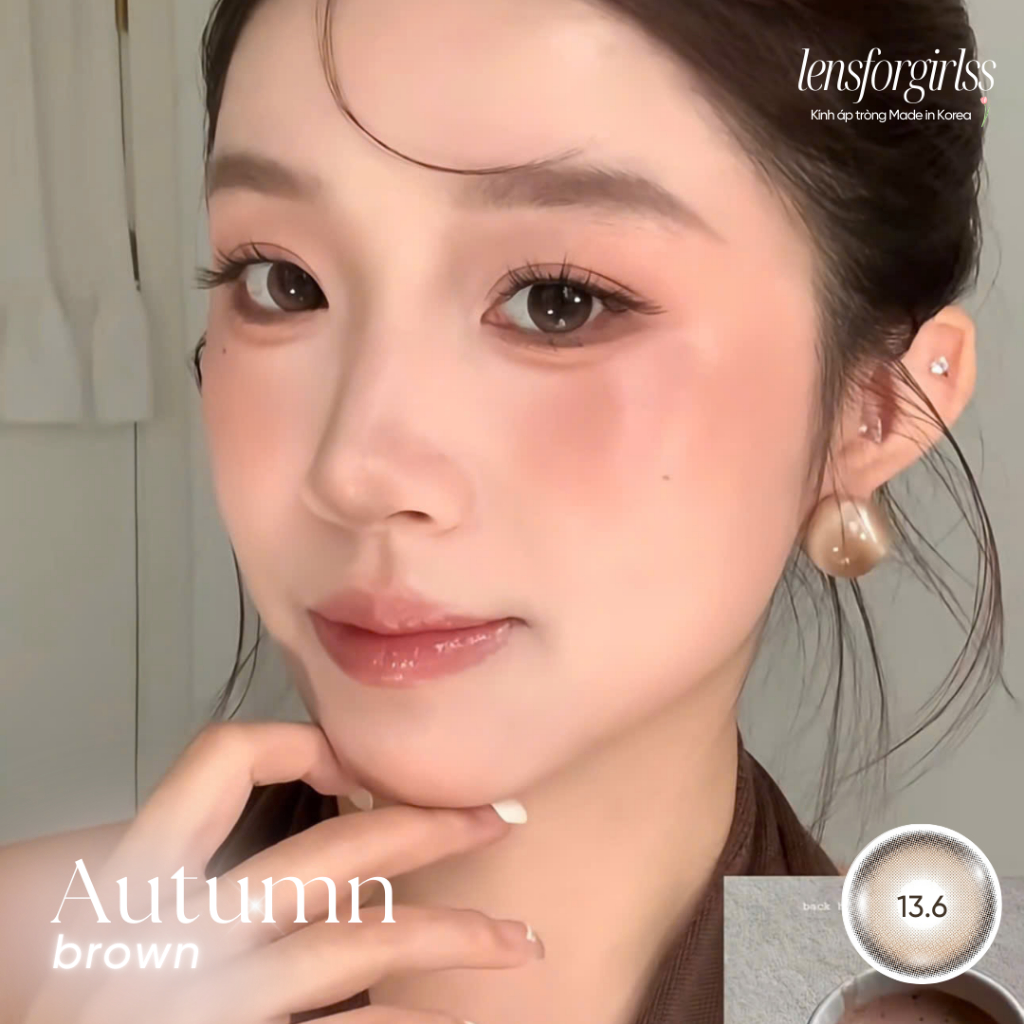 Lens nâu | Kính áp tròng GIÃN TRÒNG AUTUMN BROWN chính hãng ANEYES Korea | DIA 14.5 | Lens cận | LENSFORGIRLSS | BigBuy360 - bigbuy360.vn