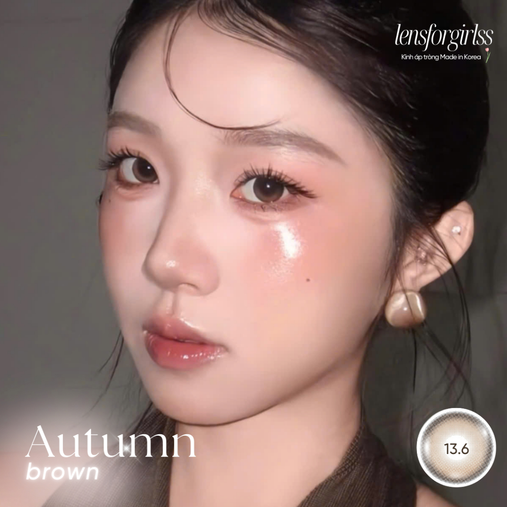 Lens nâu | Kính áp tròng GIÃN TRÒNG AUTUMN BROWN chính hãng ANEYES Korea | DIA 14.5 | Lens cận | LENSFORGIRLSS | BigBuy360 - bigbuy360.vn