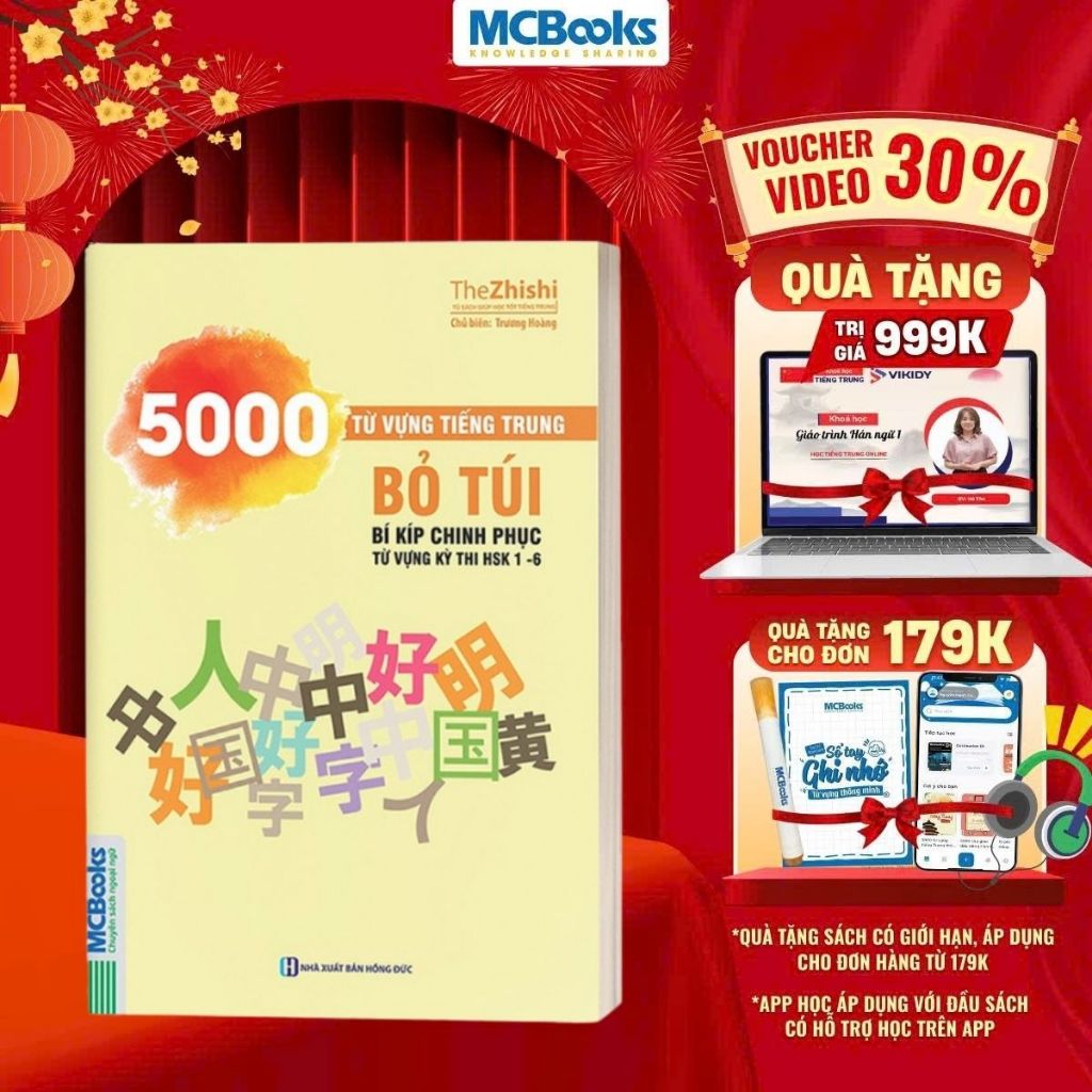 Sách - 5000 Từ Vựng Tiếng Trung Bỏ Túi - Bí Kíp Chinh Phục Từ Vựng Kỳ Thi HSK