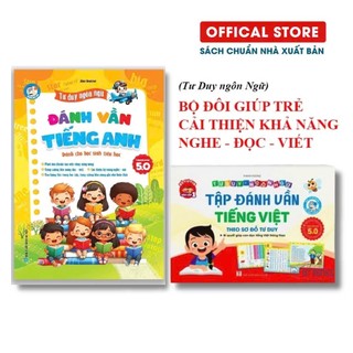 Sách - combo tập đánh vần tiếng việt - tiếng anh giúp bé phát triển tư duy ngôn ngữ