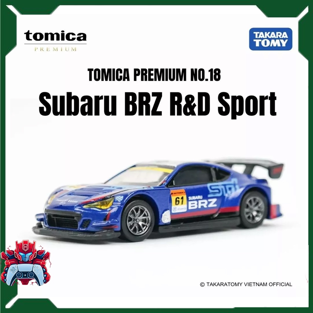 Xe mô hình Tomica PRM No.18 Subaru BRZ R&D Sport Fullbox - Chính Hãng Takara Tomy