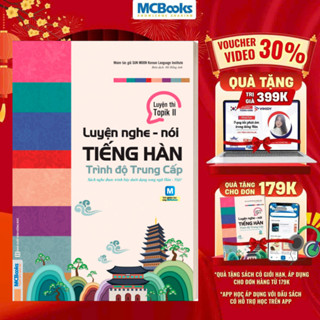  Sách - Luyện Nghe - Nói Tiếng Hàn Trung Cấp _ Đại Học Sunmoon Hàn Quốc Luyện Thi Topik 