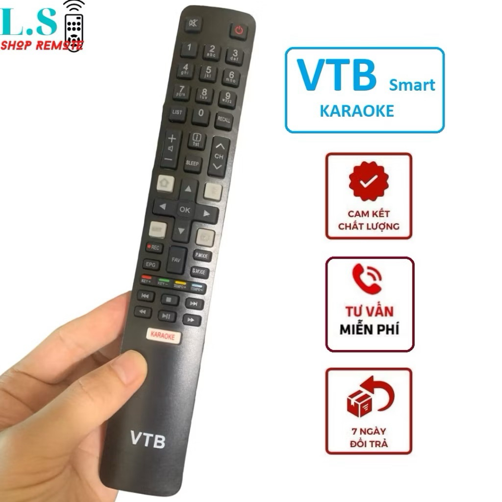 Remote điều khiển tivi VTB, điều khiển TV VTB các dòng Led / LCD / Smart TV