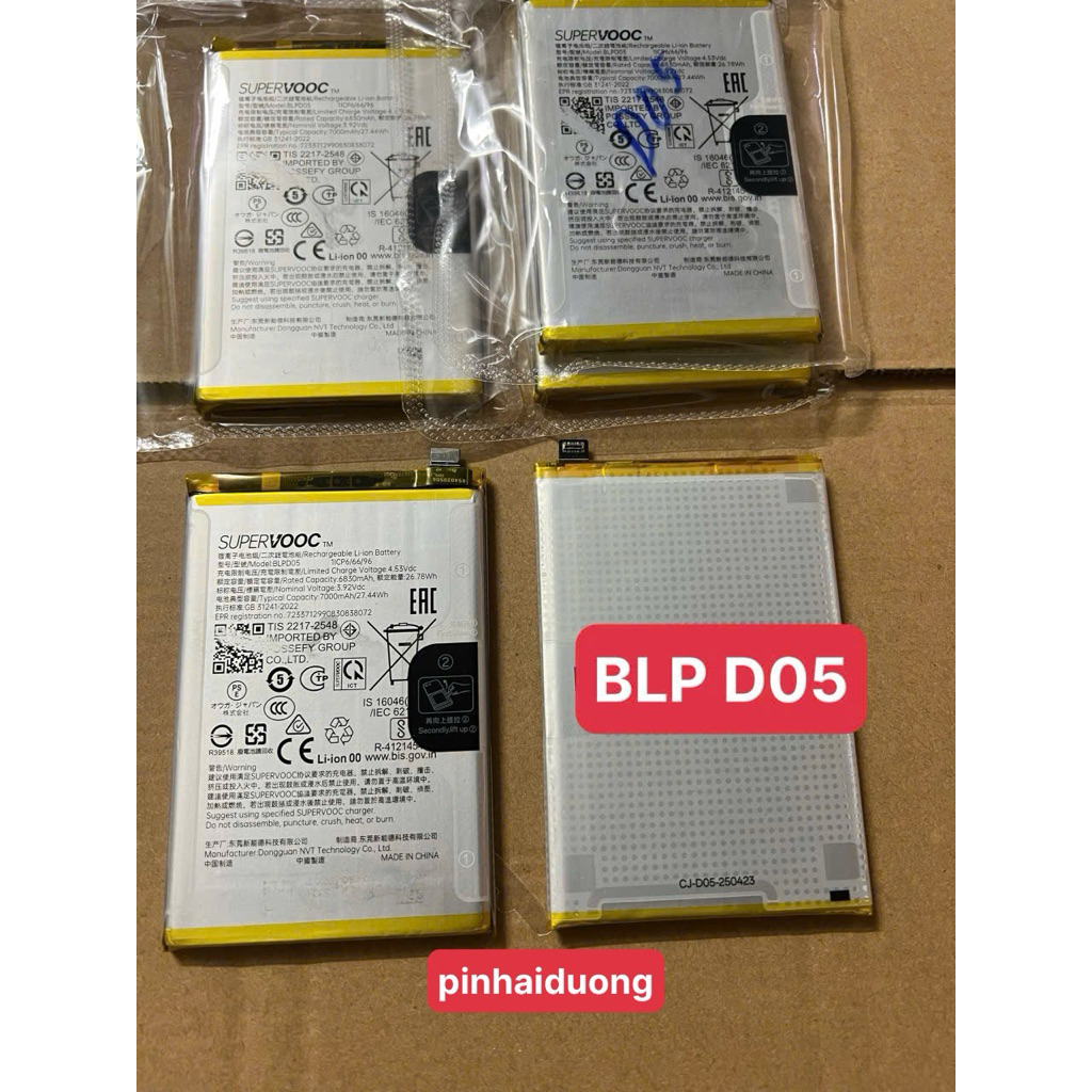 pin oppo/ realme BLP D05 (supervooc)zin hãng