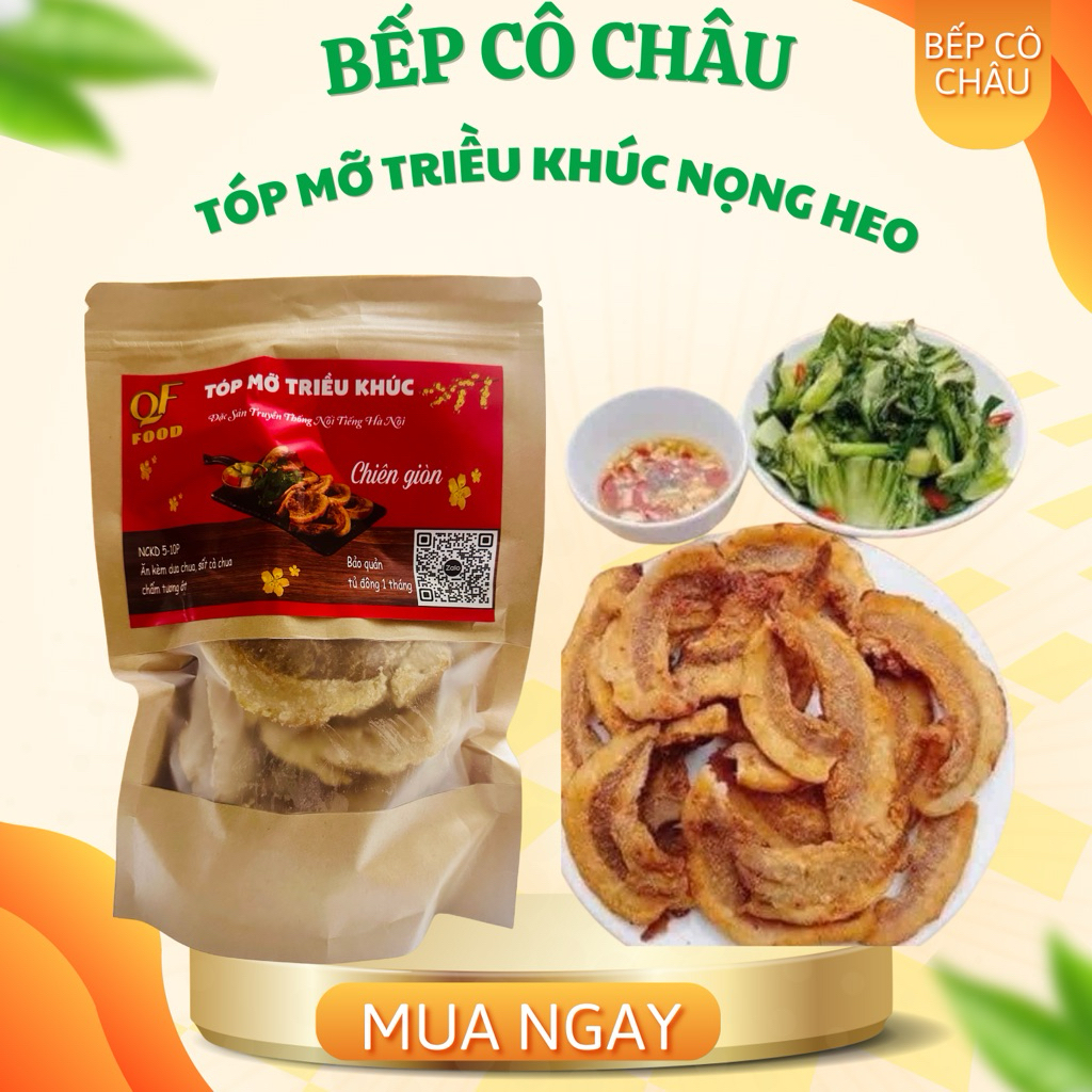 Tóp mỡ nọng heo Triều khúc hàng chuẩn nhà làm thơm và ngon 300G