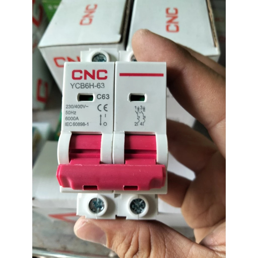 CB đóng ngắt, aptomat, CB CNC DELIXI 2P 230V AC 2P 16A-100A