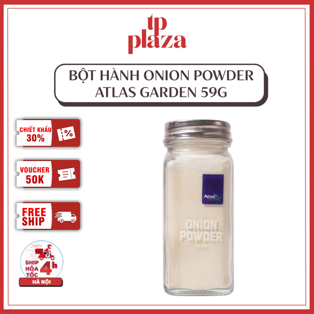 Bột Hành Atlas Garden - Onion Powder Lọ 59g