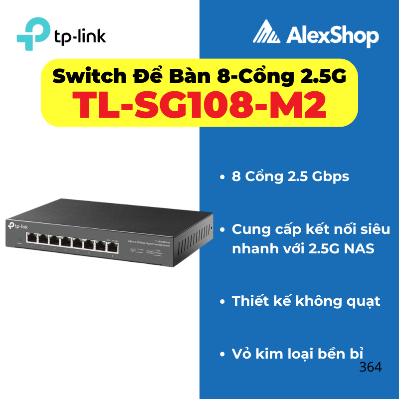 TP-Link TL-SG105-M2 / SG108-M2  | Switch Chia Mạng 5 / 8 -Cổng 2.5G