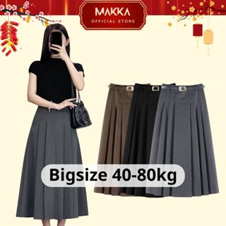  Chân váy nữ MAKKA dáng dài bigsize cạp cao xếp ly 531 