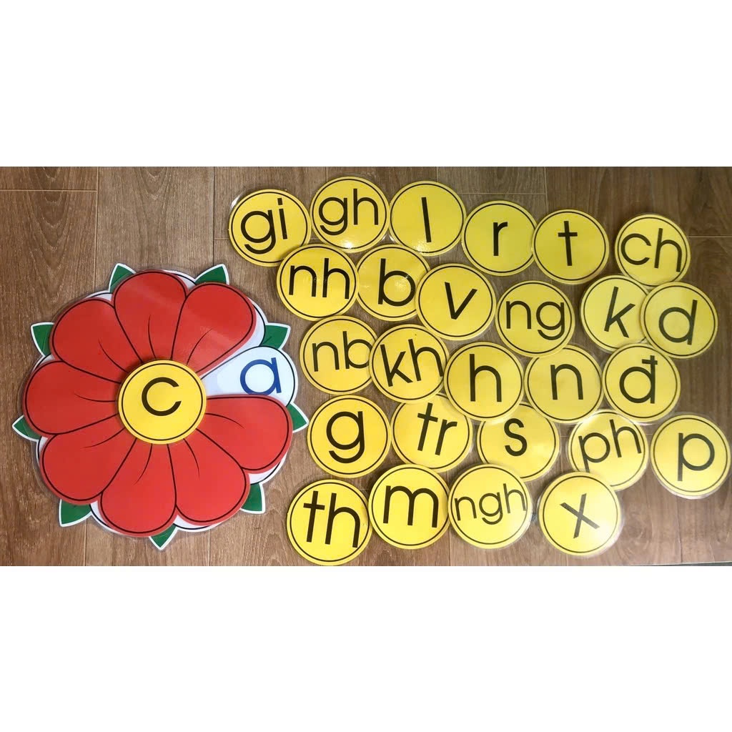 Hoa xoay âm vần. Hoa xoay học chữ cái , ghép vần , giáo cụ dạy học.