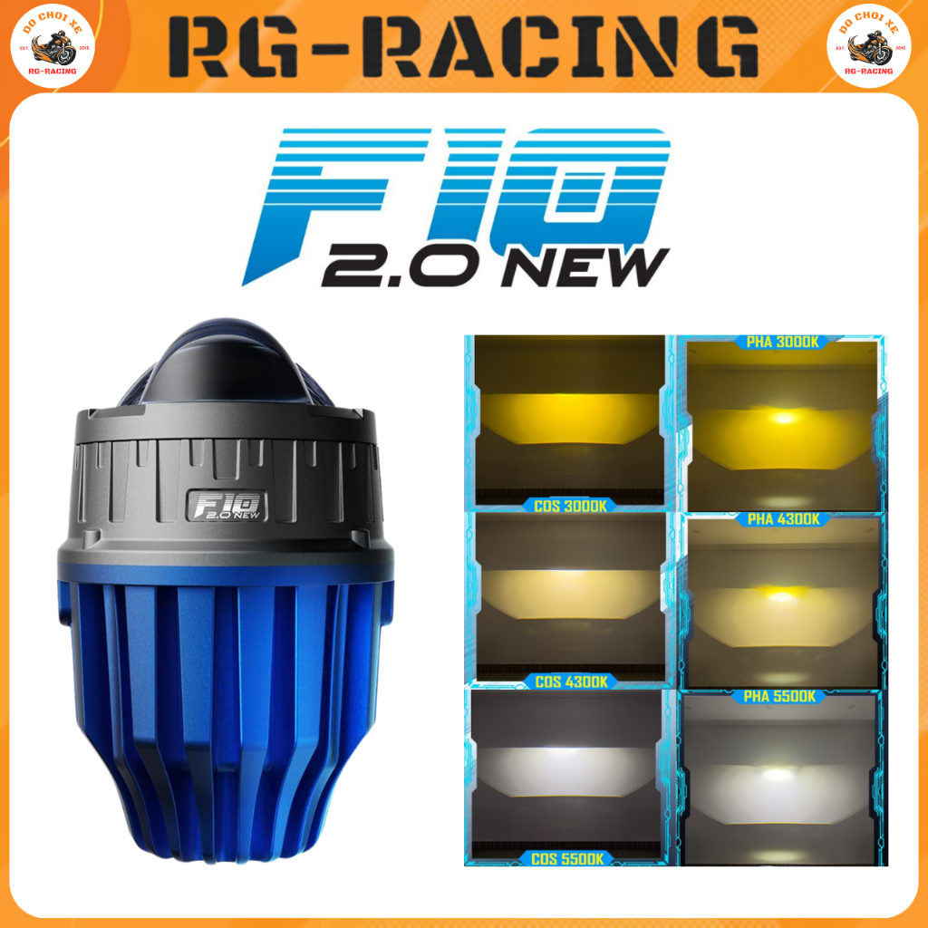 F10 2.0 New , Đèn Bi Gầm X-Light F10 2.0 New 2025 Tích Hợp 3 Nhiệt Màu - Trợ Pha Gom