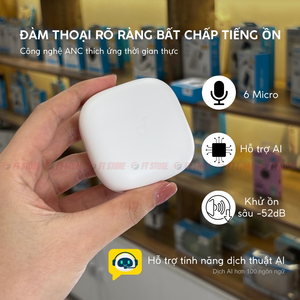 Tai Nghe Bluetooth Anker Soundcore D1202 R60i NC Chống Ồn ANC, IP55 Kháng Nước Và Bụi, Phát Nhạc 50H | BigBuy360 - bigbuy360.vn