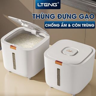 Thùng đựng gạo, hộp đựng gạo và bột mì kín chống côn trùng & ẩm dùng trong gia đình, thùng đựng bột mì đạt tiêu chuẩn