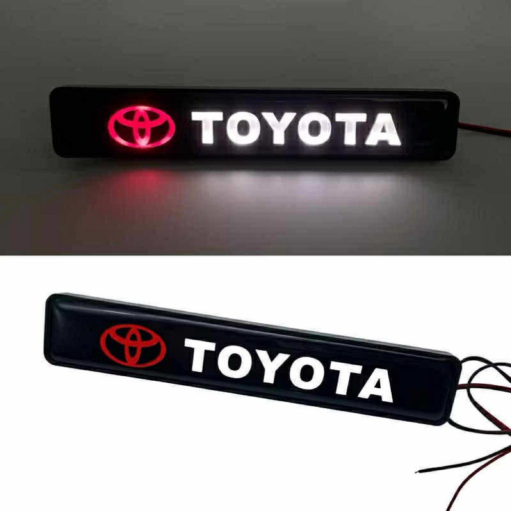 Led logo gắn mặt ga lăng toyota lưới tản nhiệt các loại ô tô led ca lăng toyota led trang trí logo  