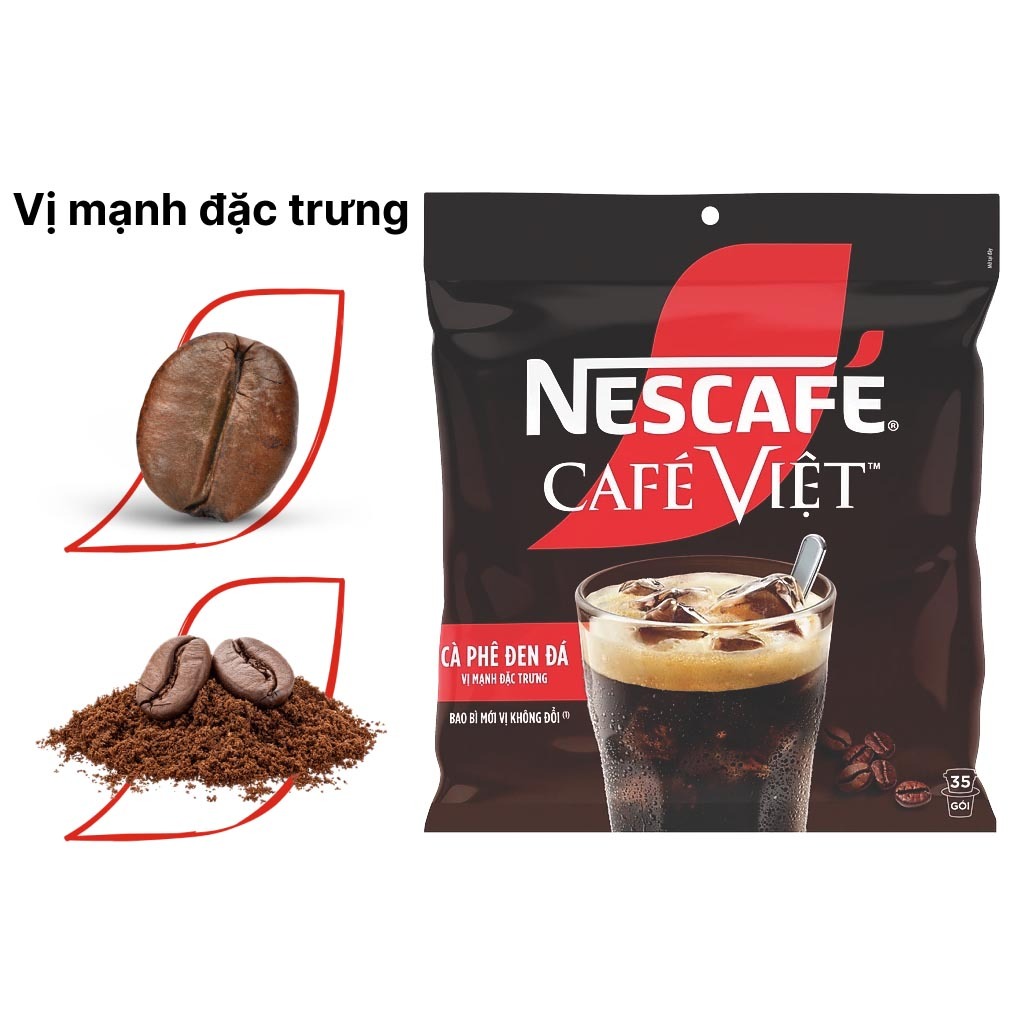 Cà phê đen đá hoà tan Cafe Việt - Nescafe (35 gói x 16g)