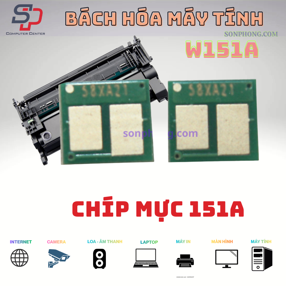 Chip mực HP W151A. Dùng cho máy in HP4003. 4103