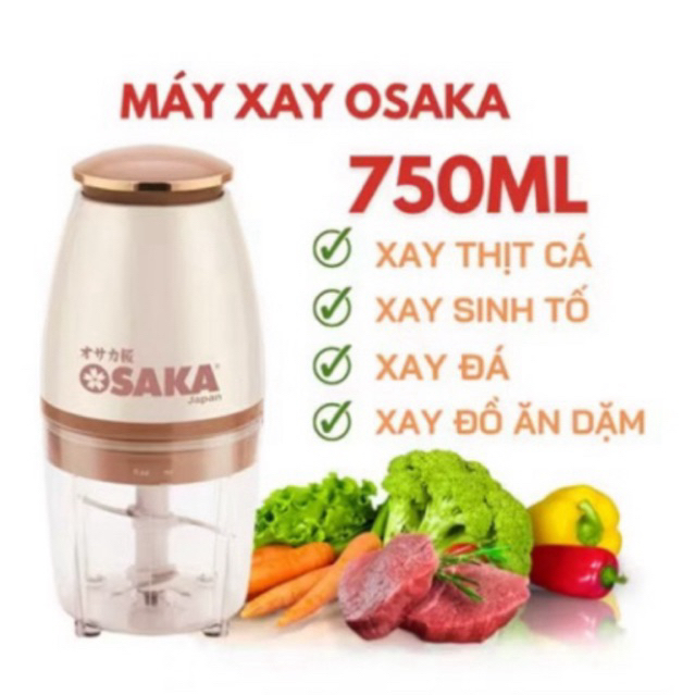 CHIP_ Máy Xay Đa Năng Osaka - Xay Sinh Tố, Thịt Nhanh Chóng - Lưỡi Dao Thép Không Gỉ