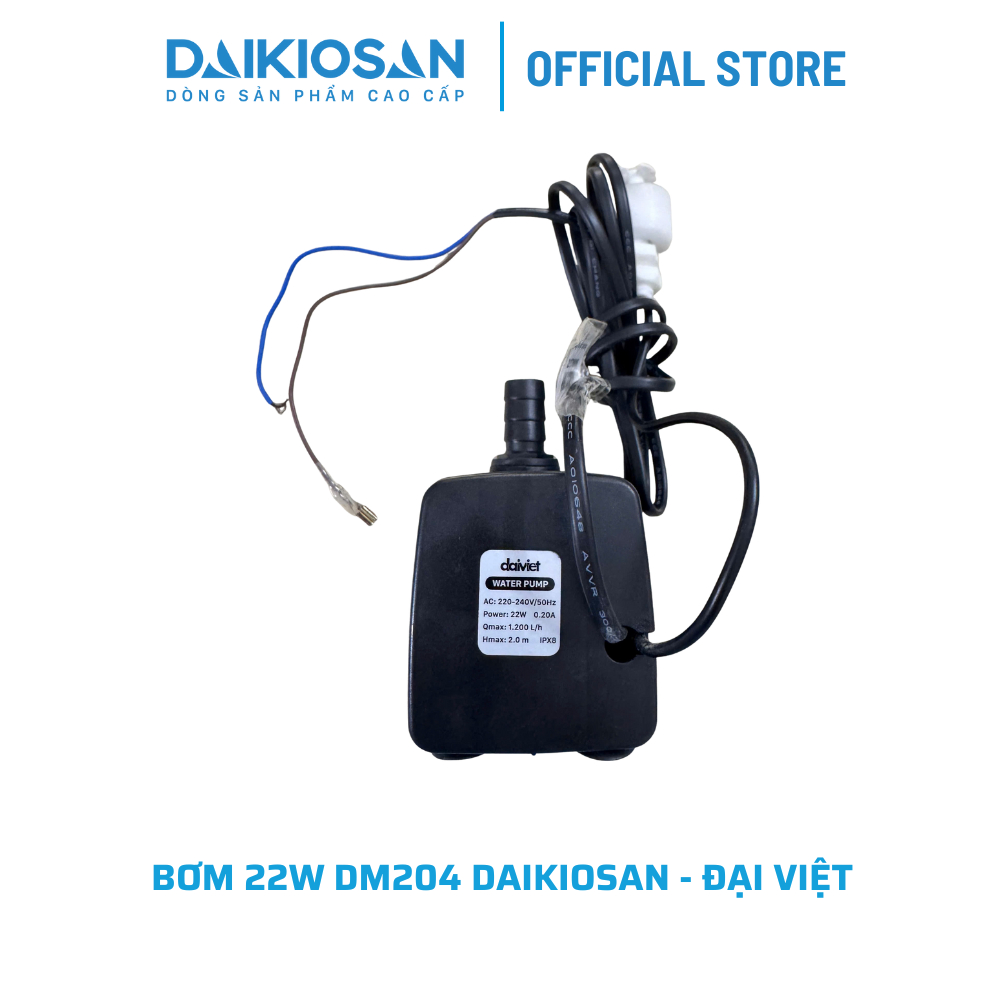 Bơm nước có rơ le quạt điều hòa quạt làm mát Daikiosan Đại Việt model DM204 công suất 22W chính hãng