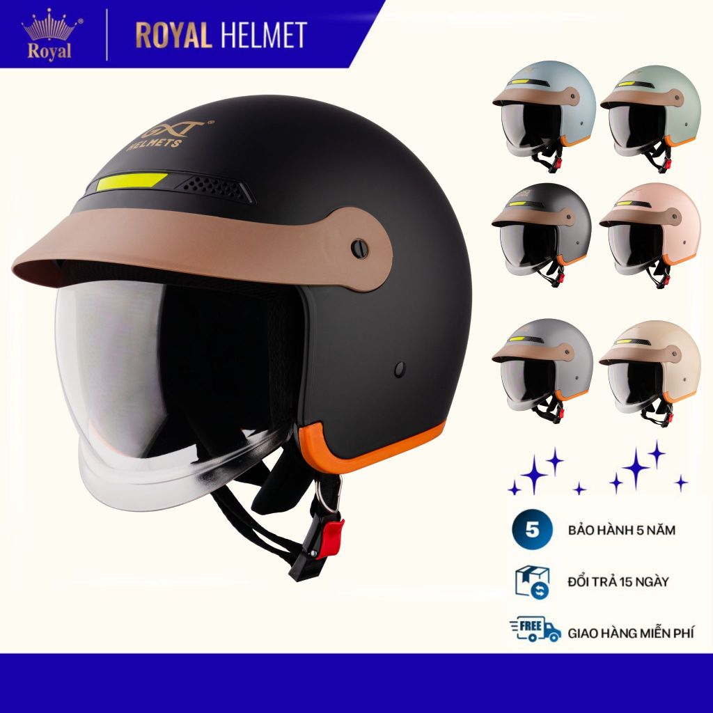 Mũ bảo hiểm 3/4 Gxt Gx139 kính âm có tích hợp lưỡi trai che nắng tiện lợi