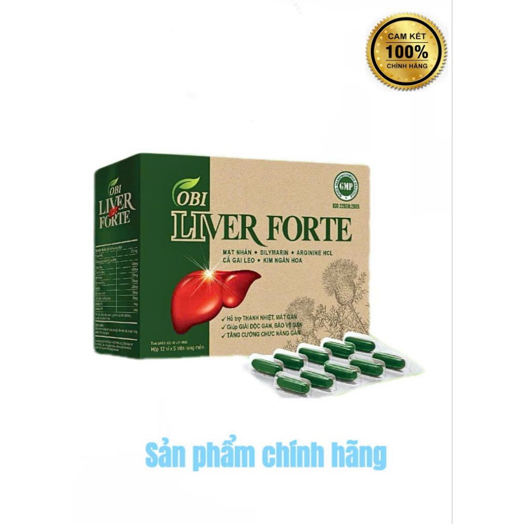 Obi LIVER FORTE - hỗ trợ mát gan, bảo vệ gan, thải độc gan ( hộp 12 vỉ x 5 viên )