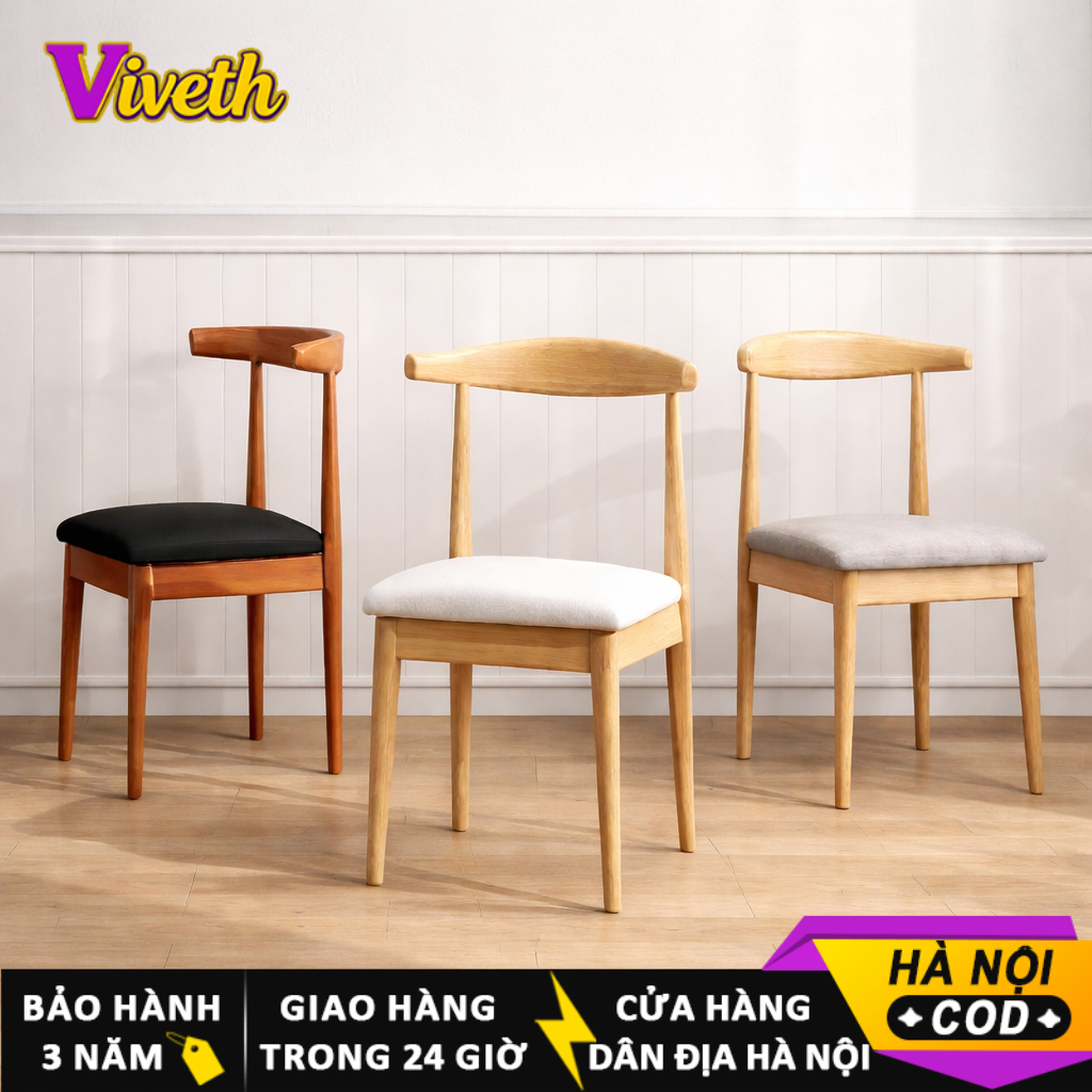 【Hà Nội giao nhanh】Ghế Văn Phòng Bắc Âu – Lưng Gỗ Cứng, Da PU, Dễ Lắp, Giá Rẻ, Dùng Cho Làm Việc & Ghế Ăn