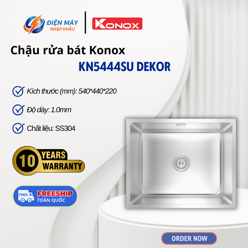 Chậu Rửa Bát Konox Workstation Sink – Undermount Sink KN5444SU Dekor – Chống Xước – Chống Mài Mòn