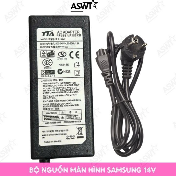 Sạc nguồn Màn hình cong Samsung 27 inch LC27F397FHEXXV 14v 2.5a - 3A TTA - FULL VAT - tặng kèm dây n
