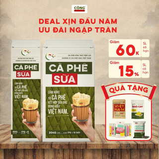  Cà phê sữa Cộng Cà Phê ngọt dịu ngậy nhẹ không ngán ít đường thơm ngon như tại cửa hàng 