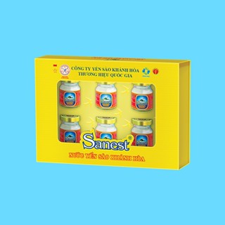   NEW   Hộp 6 lọ quà tặng  Nước Yến sào Khánh Hòa Sanest 21% - Có đường 